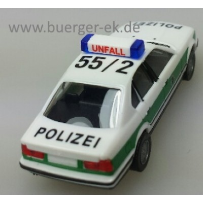 BMW 525i der POLIZEI Bayern mit RTK-Blaulichtbalken, 55/2 - Blaulichtbalken mit roter Aufschrift UNFALL