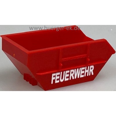 Absetzmulde 7cbm für AK12, FEUERWEHR, rot