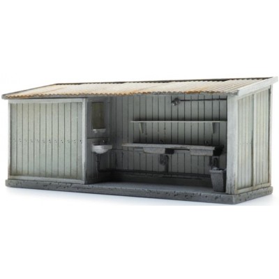 Dusche und Toilettenblock auf dem Campingplatz, Bausatz