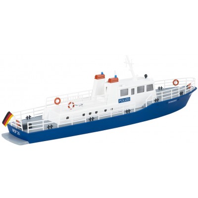 Polizeiboot Wasserschutzpolizei nicht schwimmfähig, Größe 254 x 57 x 74 mm, Bausatz