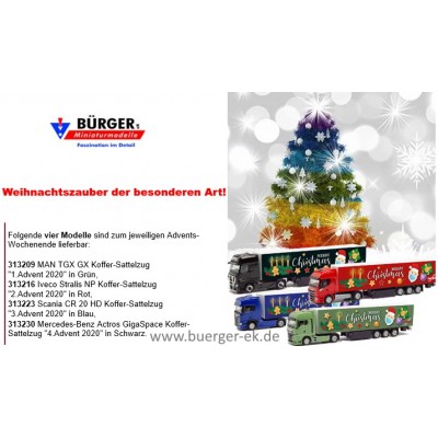 Scania CR 20 HD Koffer-Sattelzug - 3.Advent 2020 - Merry Christmas
