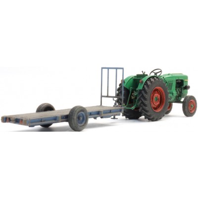Deutz D30, Obstgartentraktor, mit Anhänger, Spur N