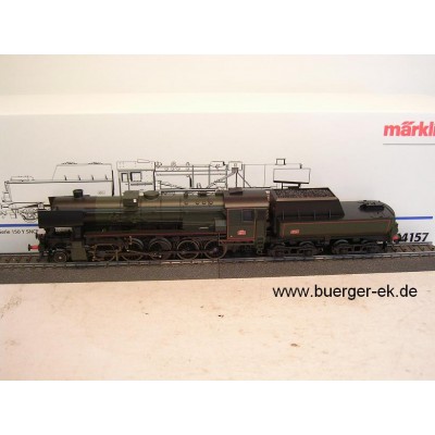 Schlepptenderdampflokomotive Serie 150 Y der SNCF, grün/schwarz