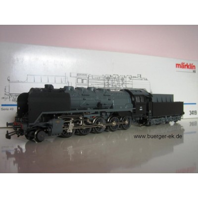 Schlepptenderdampflok S49 der NS, grau/schwarz,