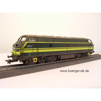 Diesellok Serie 55 der SNCB, grün/gelb