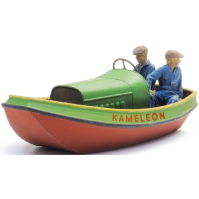 Boot De Kameleon, Wasserlinie, mit 2 Figuren