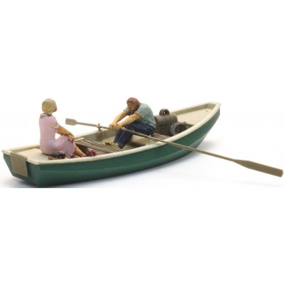 Ruderboot, Romantische Bootsfahrt, mit Paar