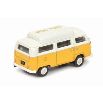VW T2a, Campingbus mit geschlossenem Dach, gelb/weiß