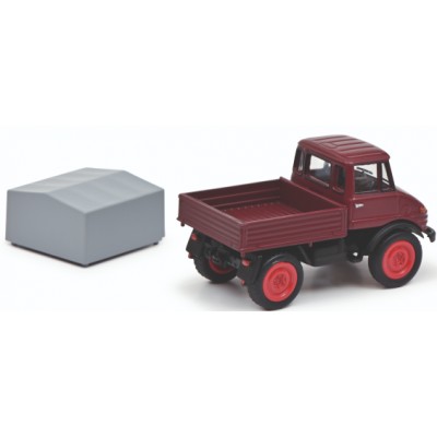 Unimog U406, Pritsche/Plane, rot