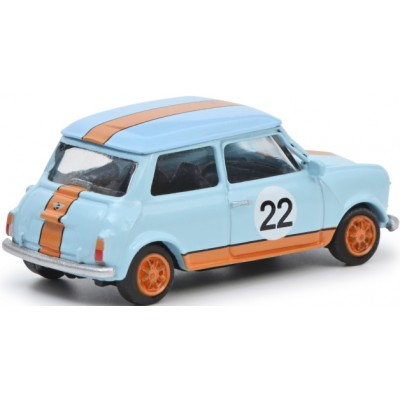 Set Vintage Racing, bestehend aus: Citroen 2CV No.21, Porsche 911 SNo.20 und Mini-Cooper No.22, hellblau/orange, MHI