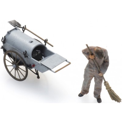 Straßenkehrer mit Karren, Spur TT