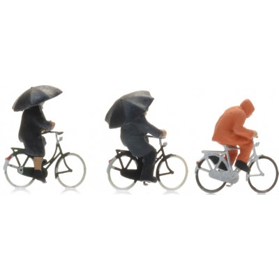 Radfahrer im Regen, Spur N