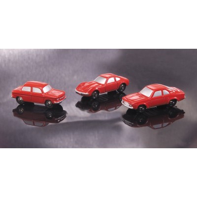 Piccolo Jahresset 2002, 3 versch. PKW, rot