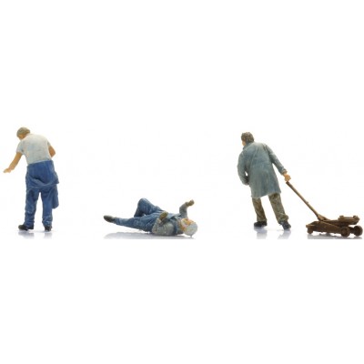 Die Autoschrauber, 3 Mechaniker, 1 Wagenheber