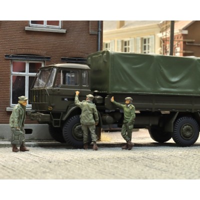 Treibstoffmangel, Niederländische Armee, Dutch Army, 3 Figuren