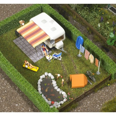 Wohnwagen mit Zubehör