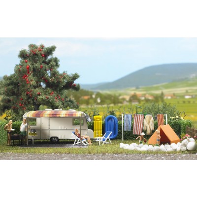 Wohnwagen mit Zubehör