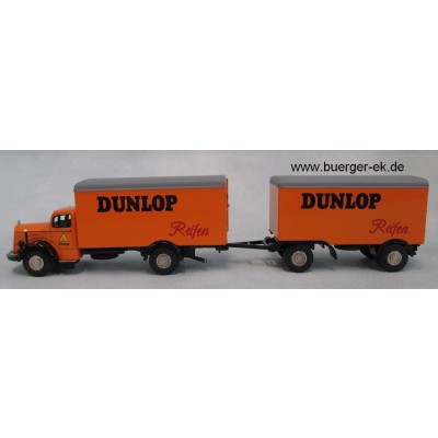 Mercedes-Benz L6600 Kofferhängerzug, Dunlop