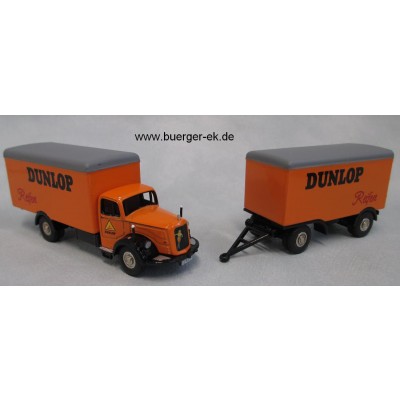 Mercedes-Benz L6600 Kofferhängerzug, Dunlop