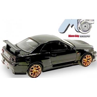 Nissan GTR 34, schwarz, (MicroCity 87)