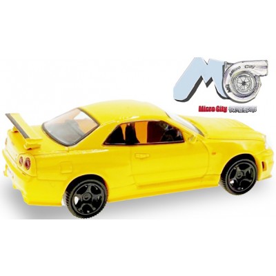 Nissan GTR 34, gelb, (MicroCity 87)