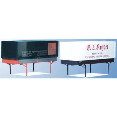 Wechselpritschen verschiedene Bedruckungen, (4 Stück)