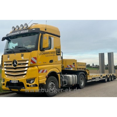 Mercedes-Benz Actros 18 Streamspace Semitieflade-Sattelzug 2a/3a, Leonhard Weiss Freude am Bauen erleben. - 74170, Bauunternehmung Göppingen