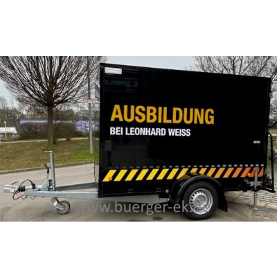 Anhänger 1achsig, Leonhard Weiss 68781 - Azubi Ausbildung, Bauunternehmung Göppingen