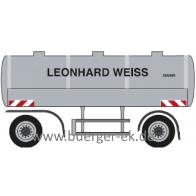 Wassertransportanhänger 2achs, Leonhard Weiss 556996, Bauunternehmung Göppingen