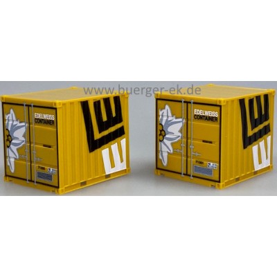 Leonhard Weiss Edelweiss 10ft-Container-Set mit 2 verschiedenen Containern - 71300 und 71301, Leonhard Weiss Bauunternehmung Göppingen
