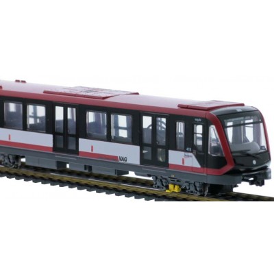 Siemens G1 U-Bahn, VAG Nürnberg, Fahrmodell HO analog, Wagennummer 413-416, U1 Langwasser Süd, Kurs 122